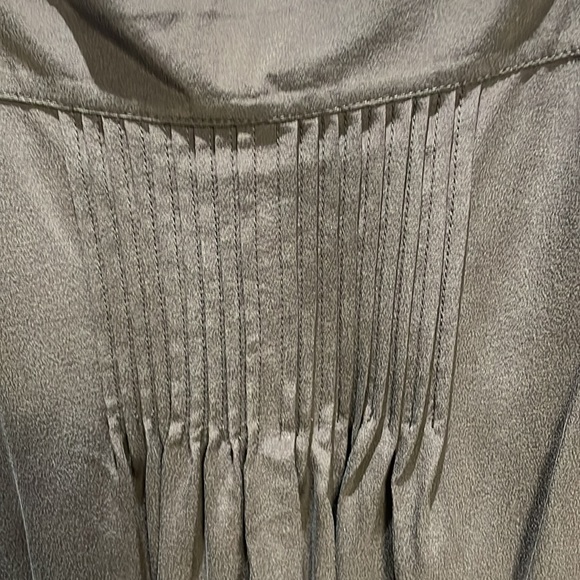 Due Per Due, %100 Silk, Dark Brown Short Sleeve Dress - Picture 6 of 8